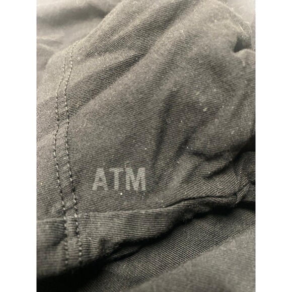 Classic Jersey V-Neck Tee - Black. By ATM - Picture 5 of 7